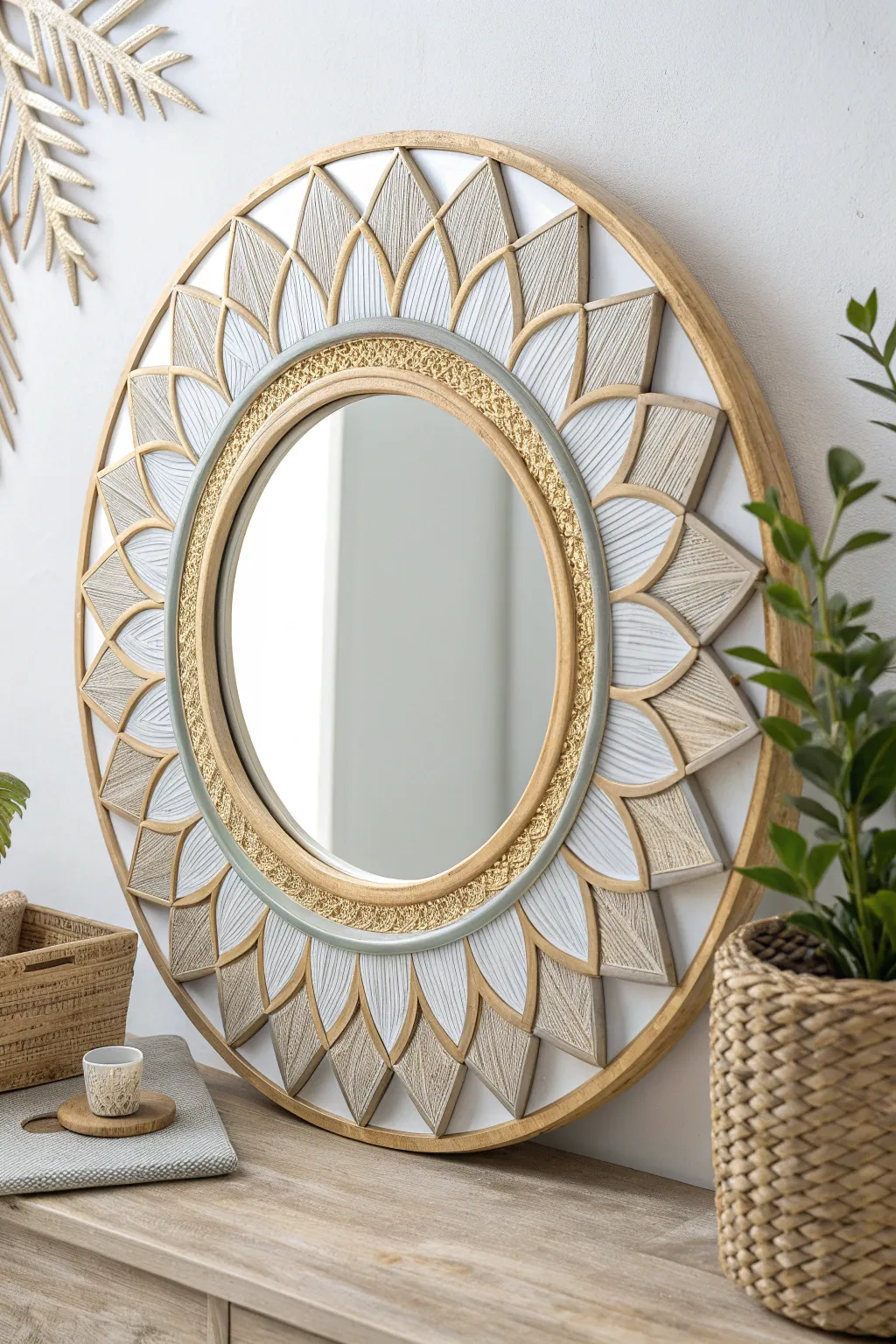 15+ Creative DIY Round Mirror Frame Ideas