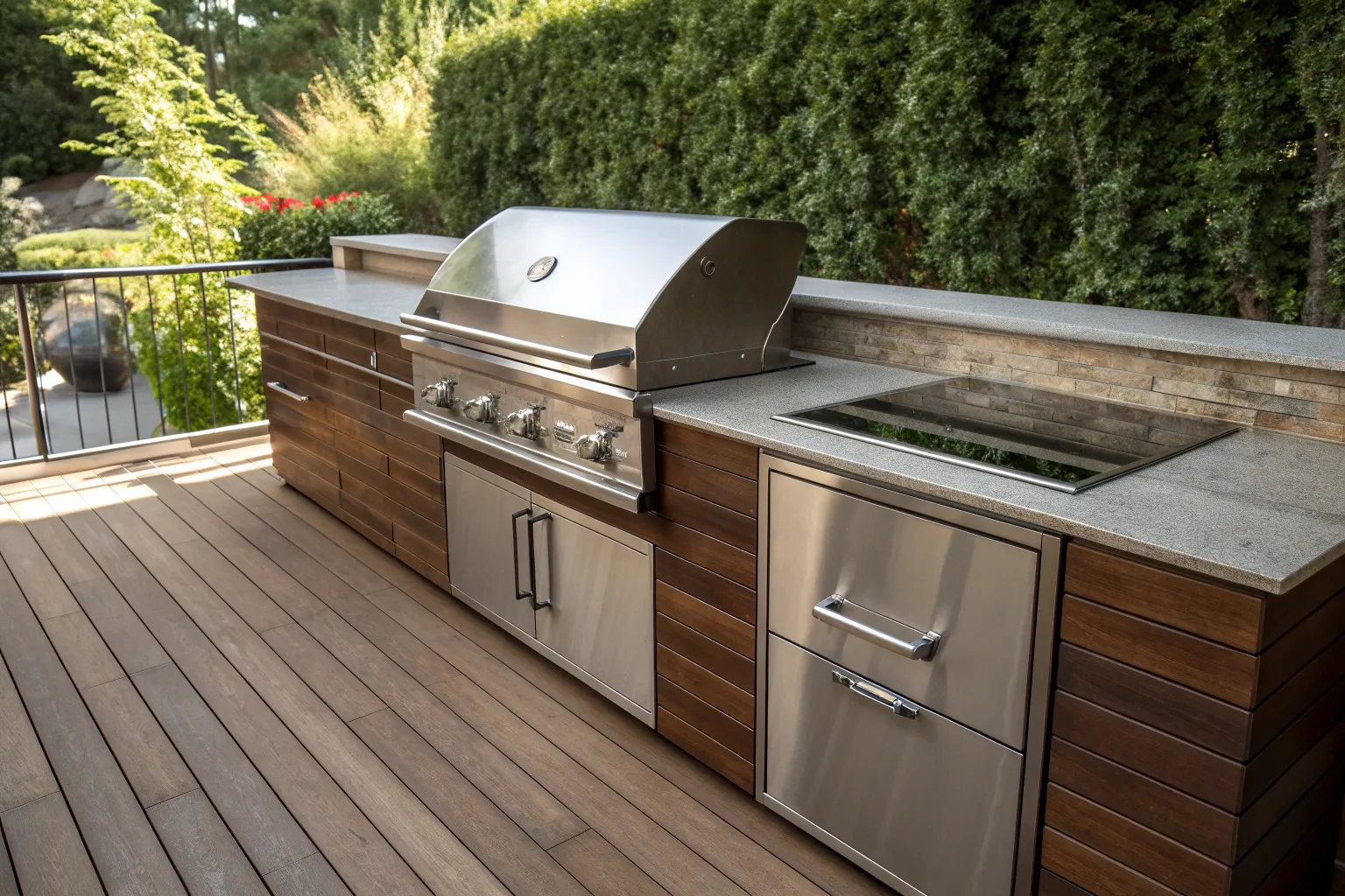 11+ Inspiring Deck Built-In Grill Ideas