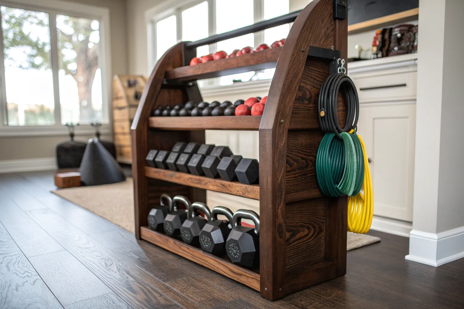 14+ Clever DIY Home Gym Storage Ideas